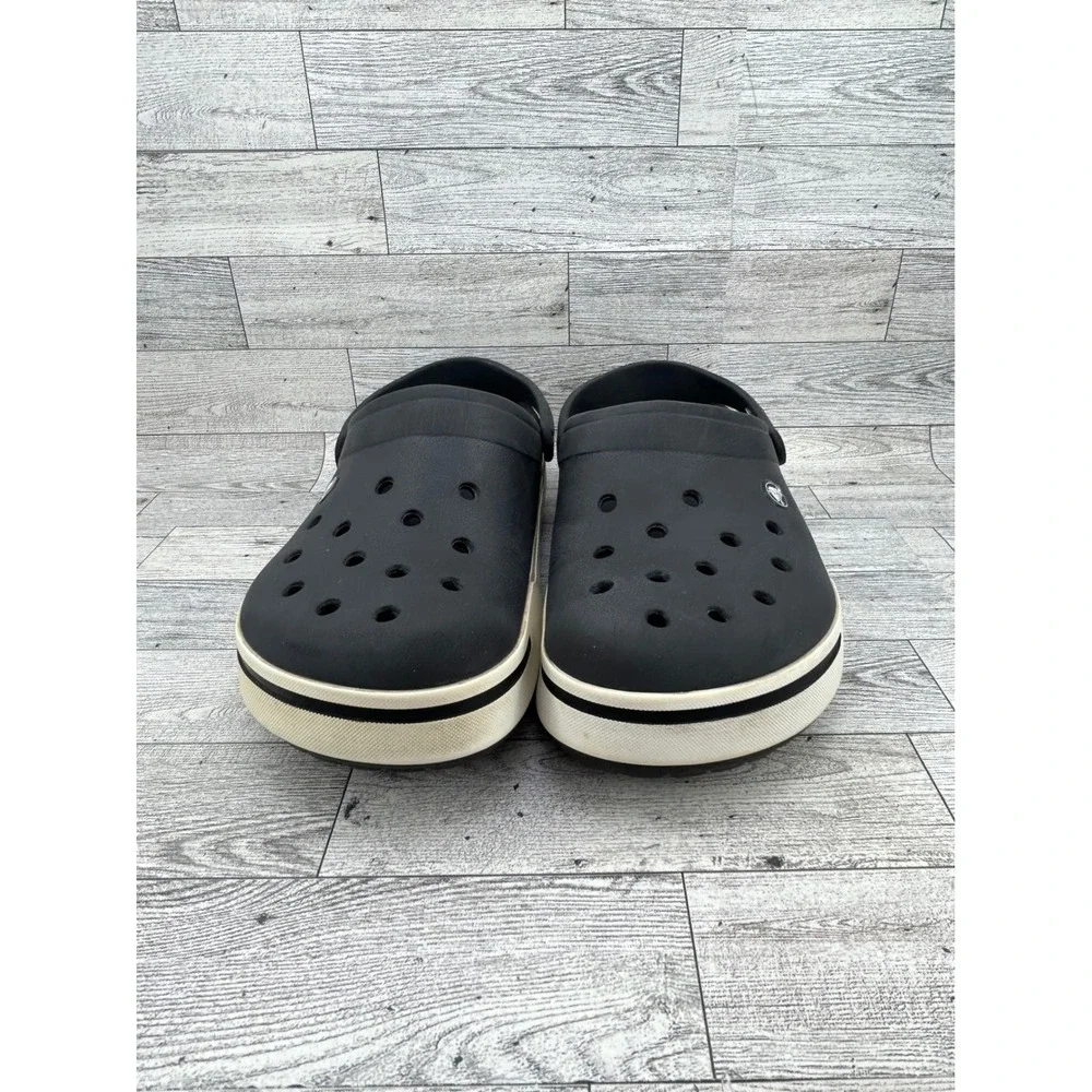 Crocs Crocband Clog Black Stucco Mens 10 Womens 12 Sporty Slip On Shoes 11016